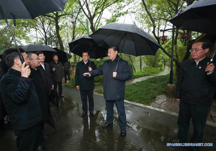 Xi inspecciona conservación de humedal y gestión urbana en Hangzhou
