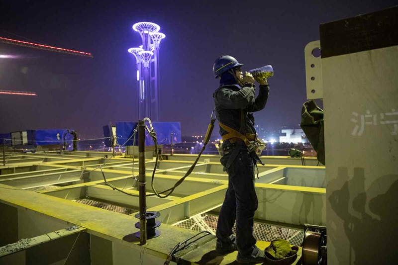 Trabajos de construcción para los Juegos Olímpicos de Invierno de Beijing