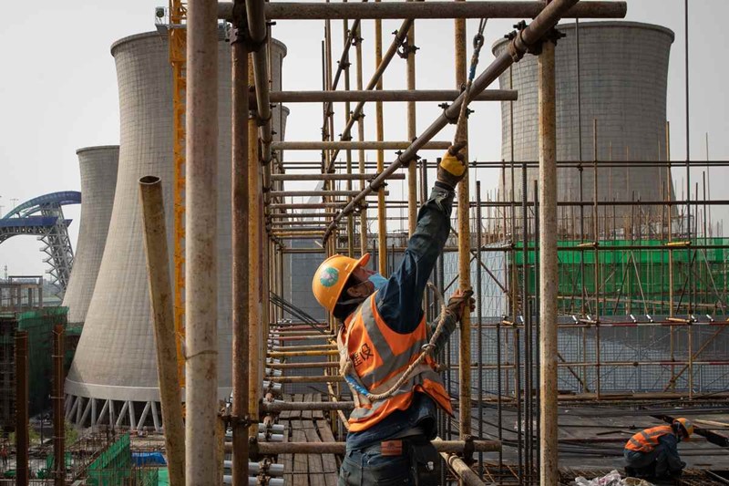 Trabajos de construcción para los Juegos Olímpicos de Invierno de Beijing