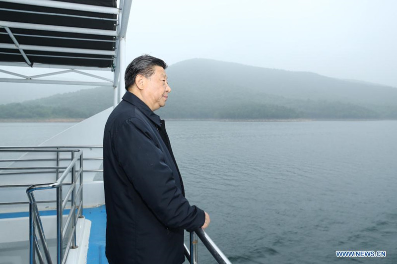 Xi inspecciona mega proyecto de desviación de agua de China
