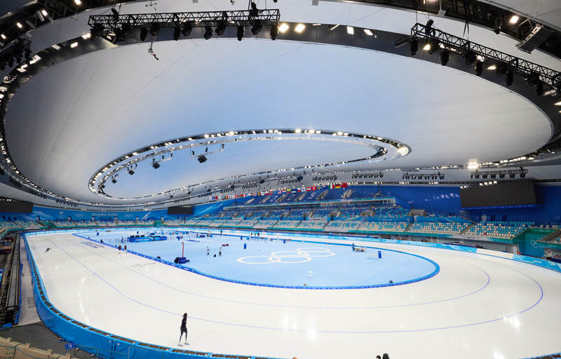 Se registran nuevos récords olímpicos durante tres días consecutivos ¿Por qué el Estadio Nacional de Patinaje de Velocidad tiene el 