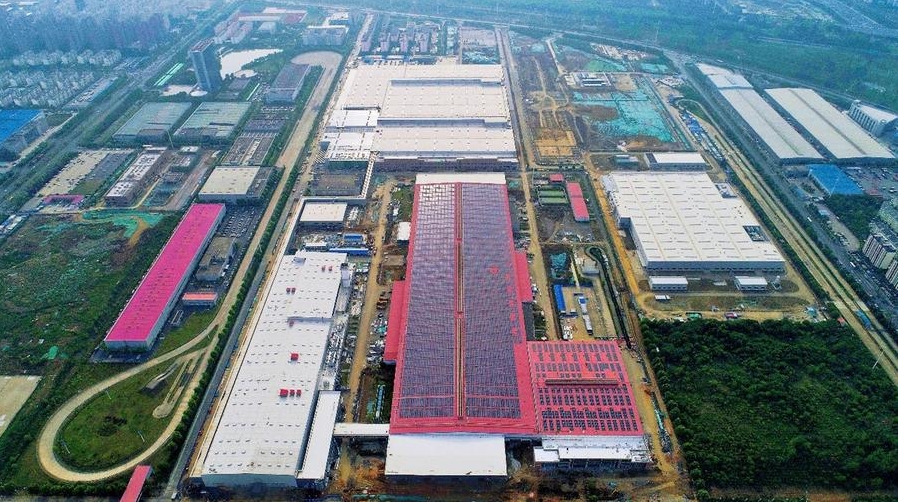 La foto de archivo sin fechado muestra una vista aérea de la fábrica MEB del Grupo Volkswagen China en Hefei, en la provincia oriental china de Anhui. (cortesía)